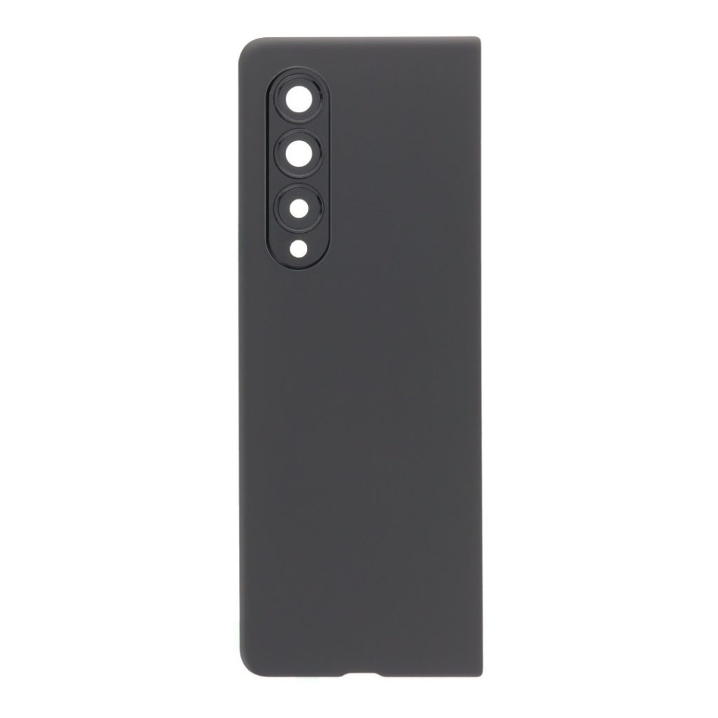 Capa / tampa traseira em vidro com lente de câmera para Samsung Galaxy Z Fold 3 5G (F926) Preto (Phantom Black) ORIGINAL - OEM