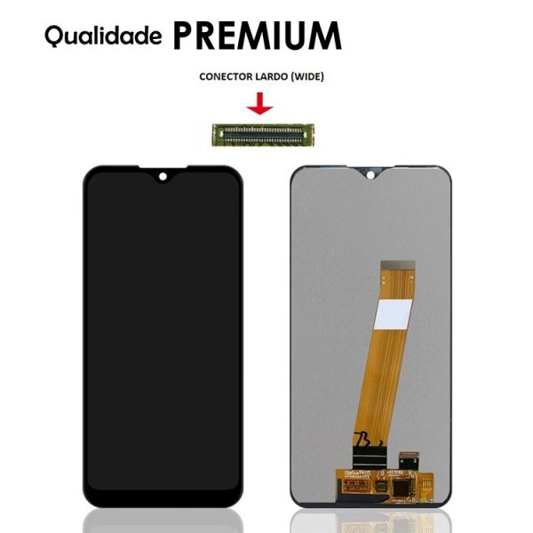 Ecrã LCD + Touch para Samsung Galaxy A01 (A015F) Conector Largo (OEM) PREMIUM