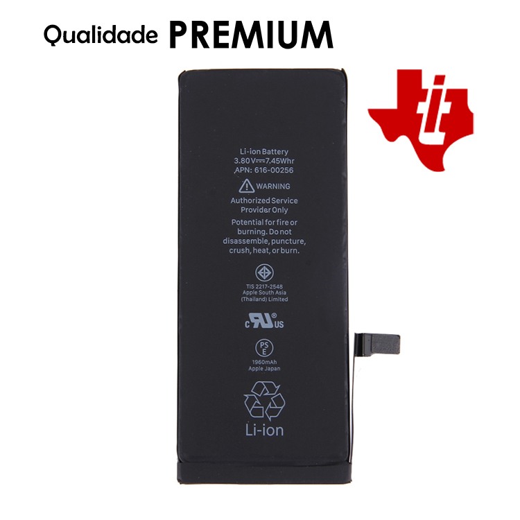 Bateria para iPhone 7 (A1660, A1778) com Chip TI - PREMIUM