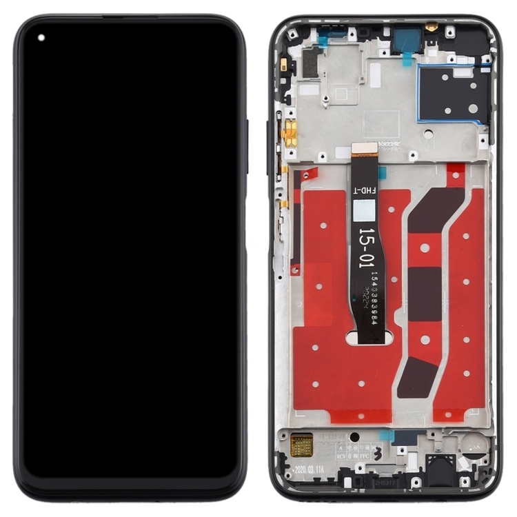 Ecra LCD Touch com Frame para Huawei P40 Lite Preto COF PREMIUM 1