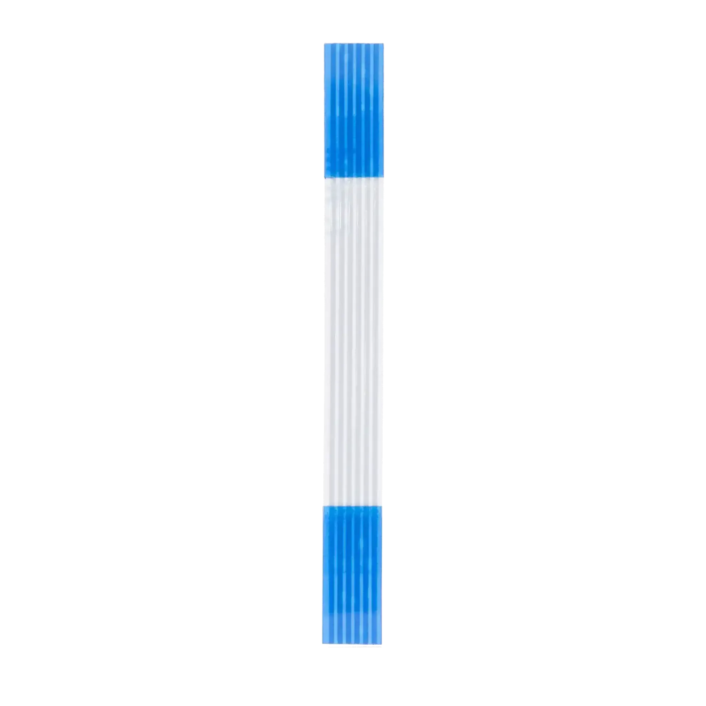 Cabo Flex Botão Power para PS5 KES-497A vista completa vertical com conectores azuis e branco