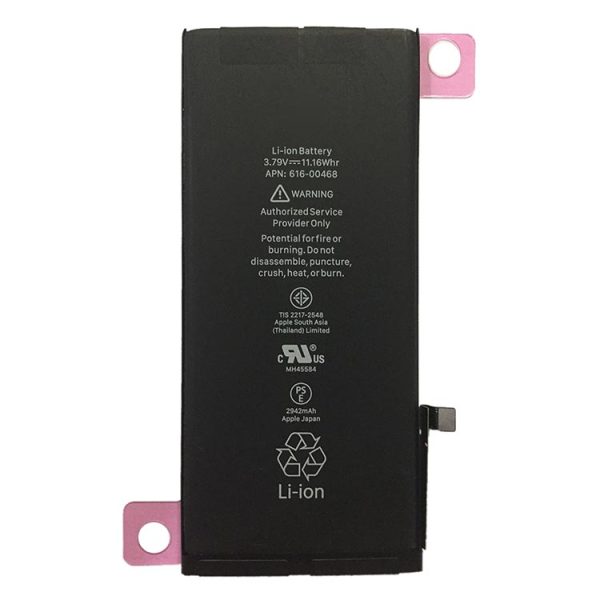 Bateria iPhone XR compatível com chip TI – vista frontal com especificações