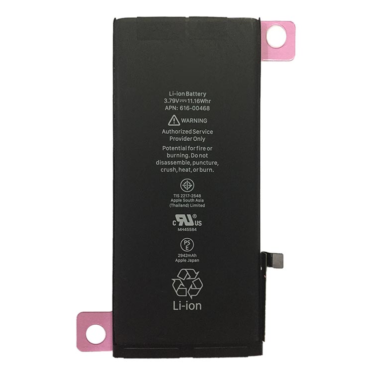 Bateria iPhone XR compatível com chip TI – vista frontal com especificações