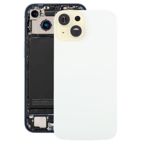 Capa traseira de vidro com bateria e lente para câmera para iPhone 15 Plus (com capa para câmera)