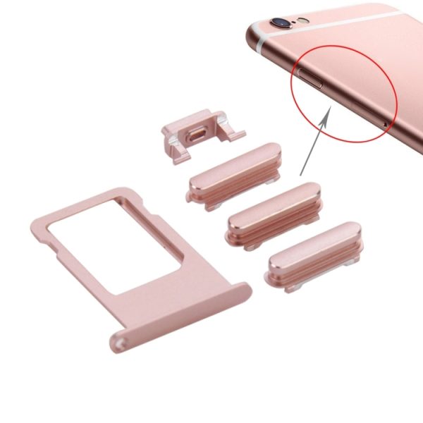 Tecla superior da bandeja de cartão para iPhone 6s (prata), para iPhone 6s (ouro rosa), para iPhone 6s