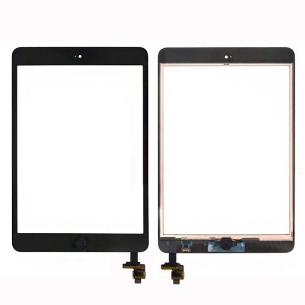 Tela digitalizadora de vidro sensível ao toque + chip IC + conjunto flexível de controle para iPad mini e iPad mini 2, para Apple iPad mini/mini 2, para Apple iPad mini