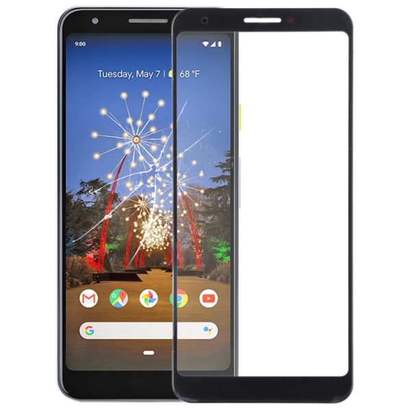 Lente de vidro externa da tela frontal para Google Pixel 3a, para Google Pixel 3a