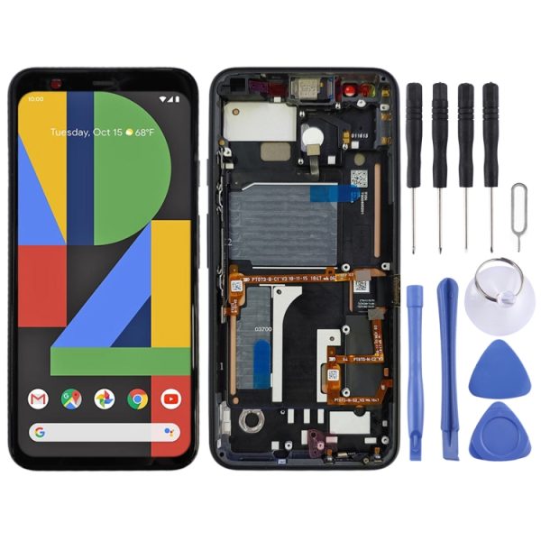 Tela LCD e conjunto completo de digitalizador com moldura para Google Pixel 4, para Google Pixel 4 com moldura