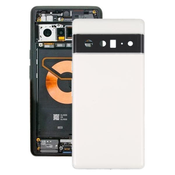 Para Google Pixel 6 Pro, capa traseira de bateria com moldura central, para Google Pixel 6 Pro com moldura central, para Google Pixel 6 Pro