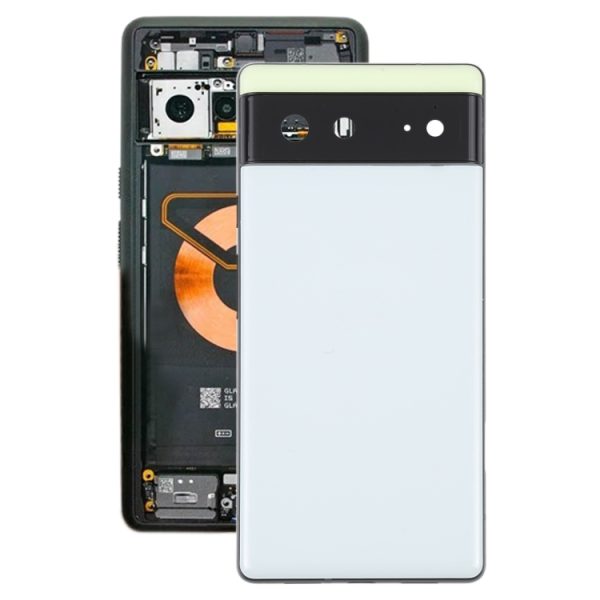 Para Google Pixel 6, capa traseira de bateria com moldura central, para Google Pixel 6, para Google Pixel 6 com moldura central