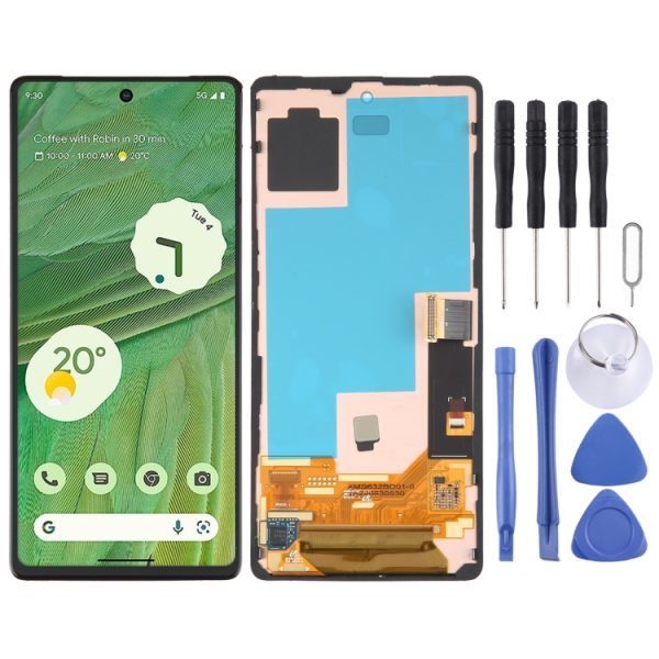 Tela LCD AMOLED para Google Pixel 7 GVU6C GQML3, conjunto completo de digitalizador com moldura, para Google Pixel 7 (AMOLED)