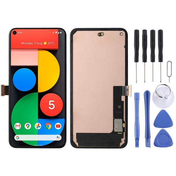 Tela LCD OLED para Google Pixel 5 5G, conjunto completo de digitalizador com moldura, para Google Pixel 5 5G (OLED)