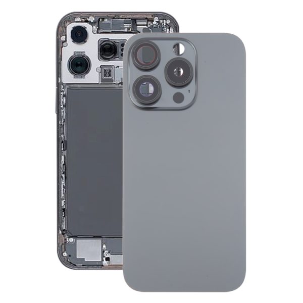 Capa traseira de vidro (OEM) com bateria e lente de câmera para iPhone 16 Pro