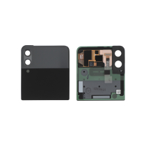 Tampa traseira superior preta Galaxy Z Flip3 5G (F711B) (SERVICE PACK)