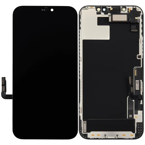 Ecrã OEM Genuíno para iPhone 12 e iPhone 12 Pro 661-18503 – vista frontal e traseira do display