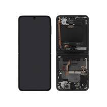 Ecrã completo preto Samsung Galaxy Z Flip3 5G (F711B) (Sem Câmera frontal) (SERVICE PACK)