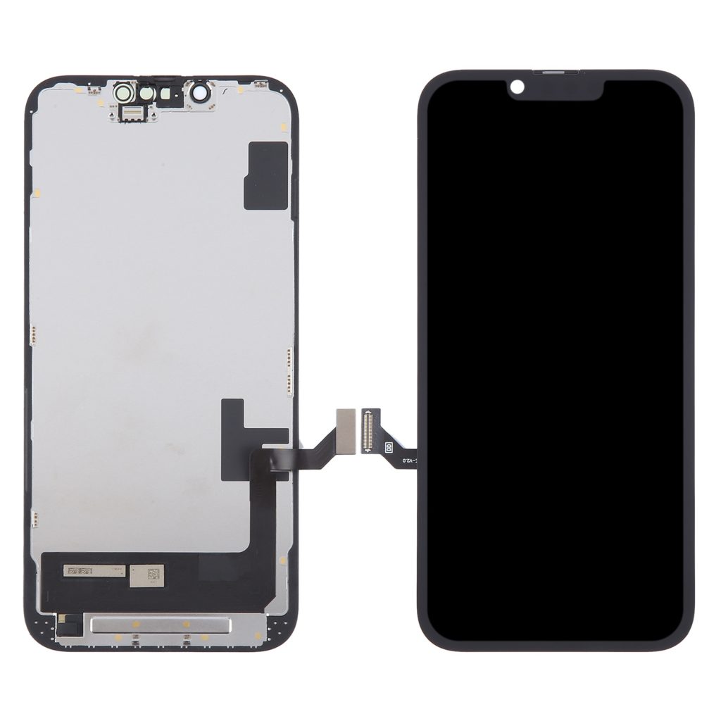 Ecrã Display + Touch Hard OLED para iPhone 14 – vista frontal e traseira completa