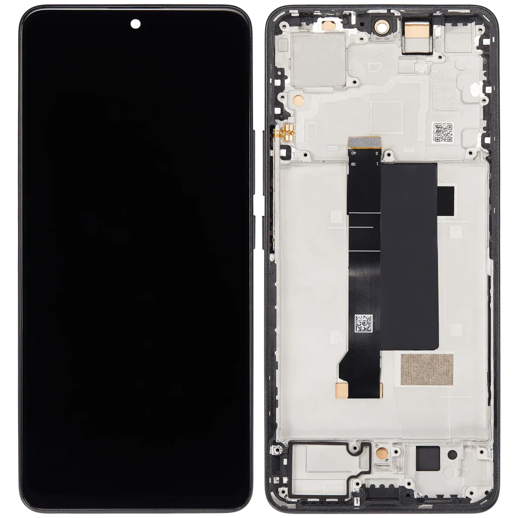 Foto frontal do Ecrã Display + Touch com Frame para Xiaomi Redmi Note 13 Pro 5G Preto (TFT)