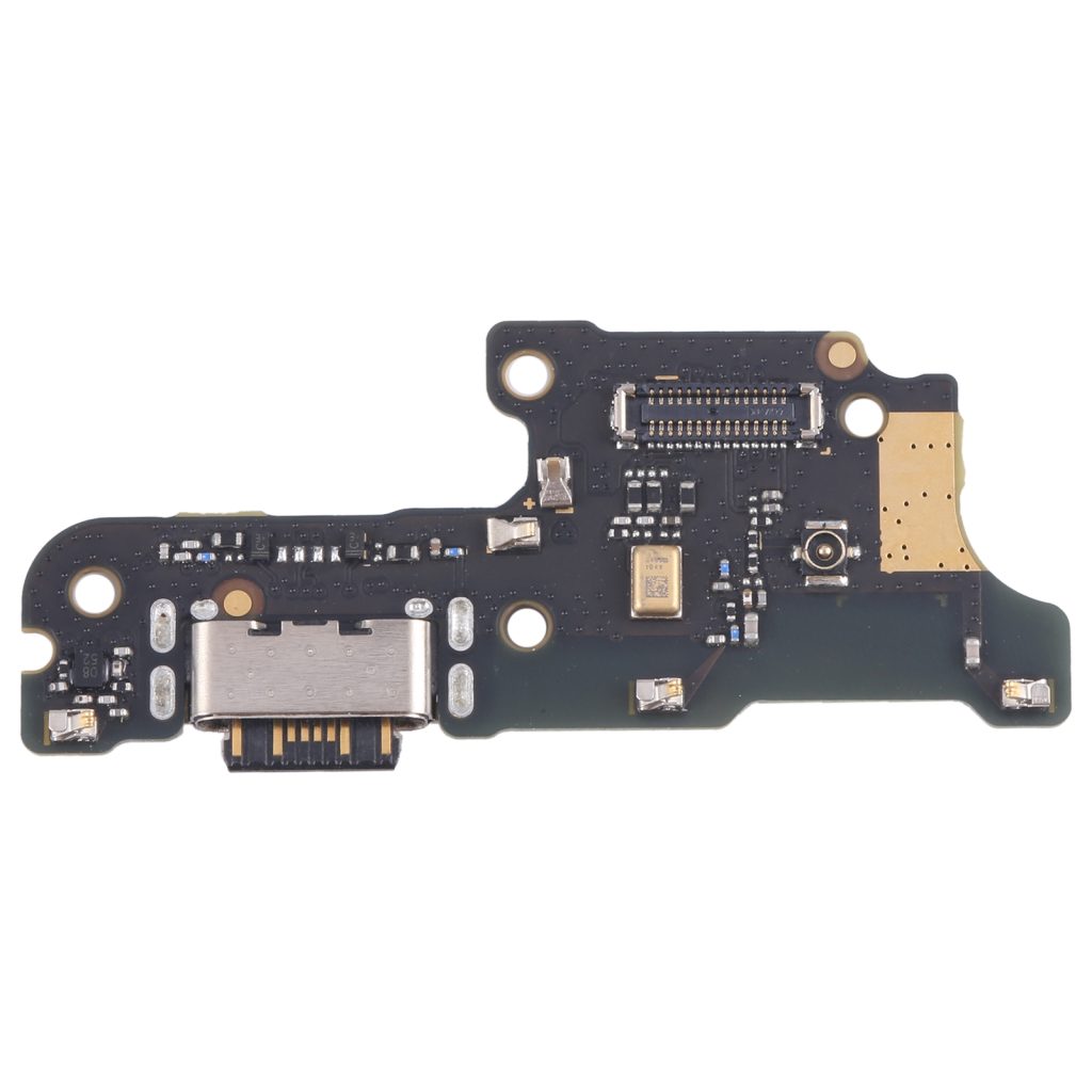 Placa conector carga Redmi 13C Poco C65 USB Type-C vista completa com componentes integrados
