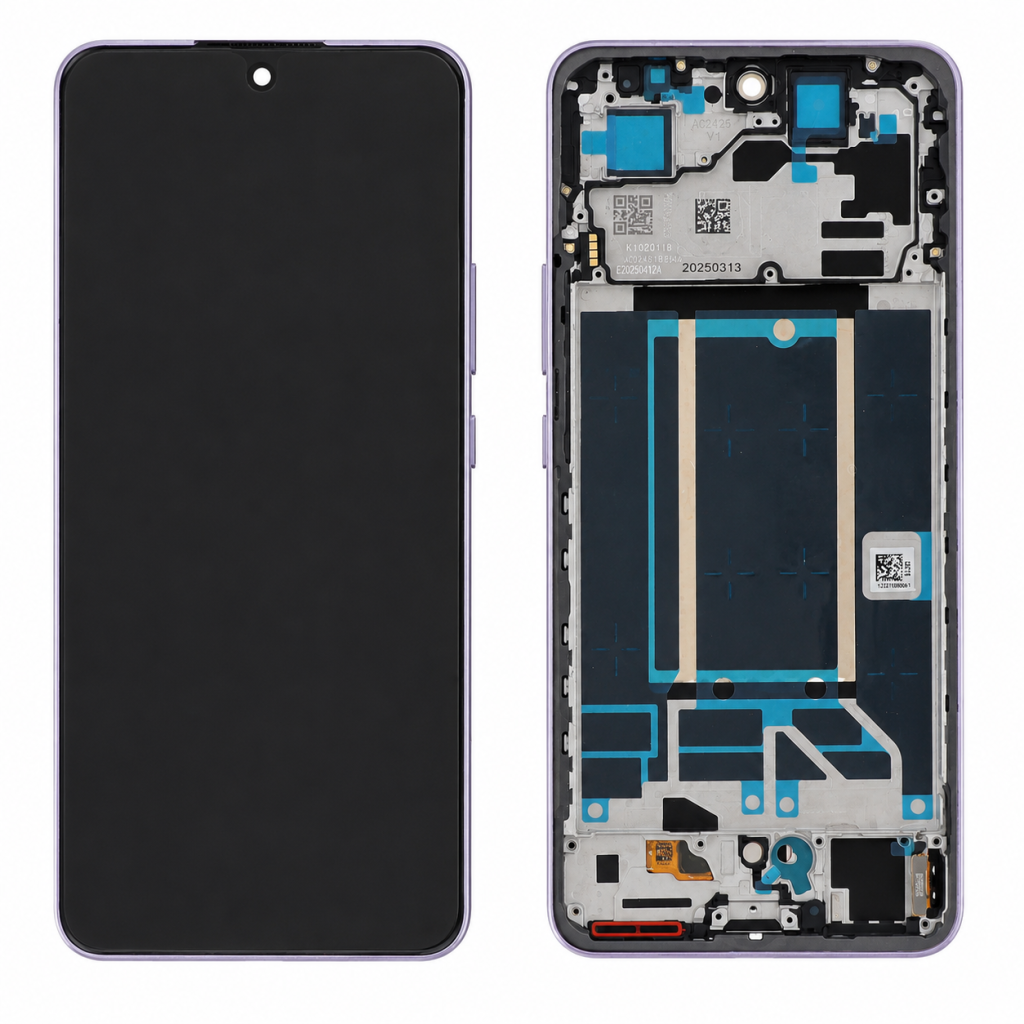 Ecrã Display com Frame para Oppo Reno13 FS 5G Reno13 F 5G - Violeta Butterfly - OEM ReLife