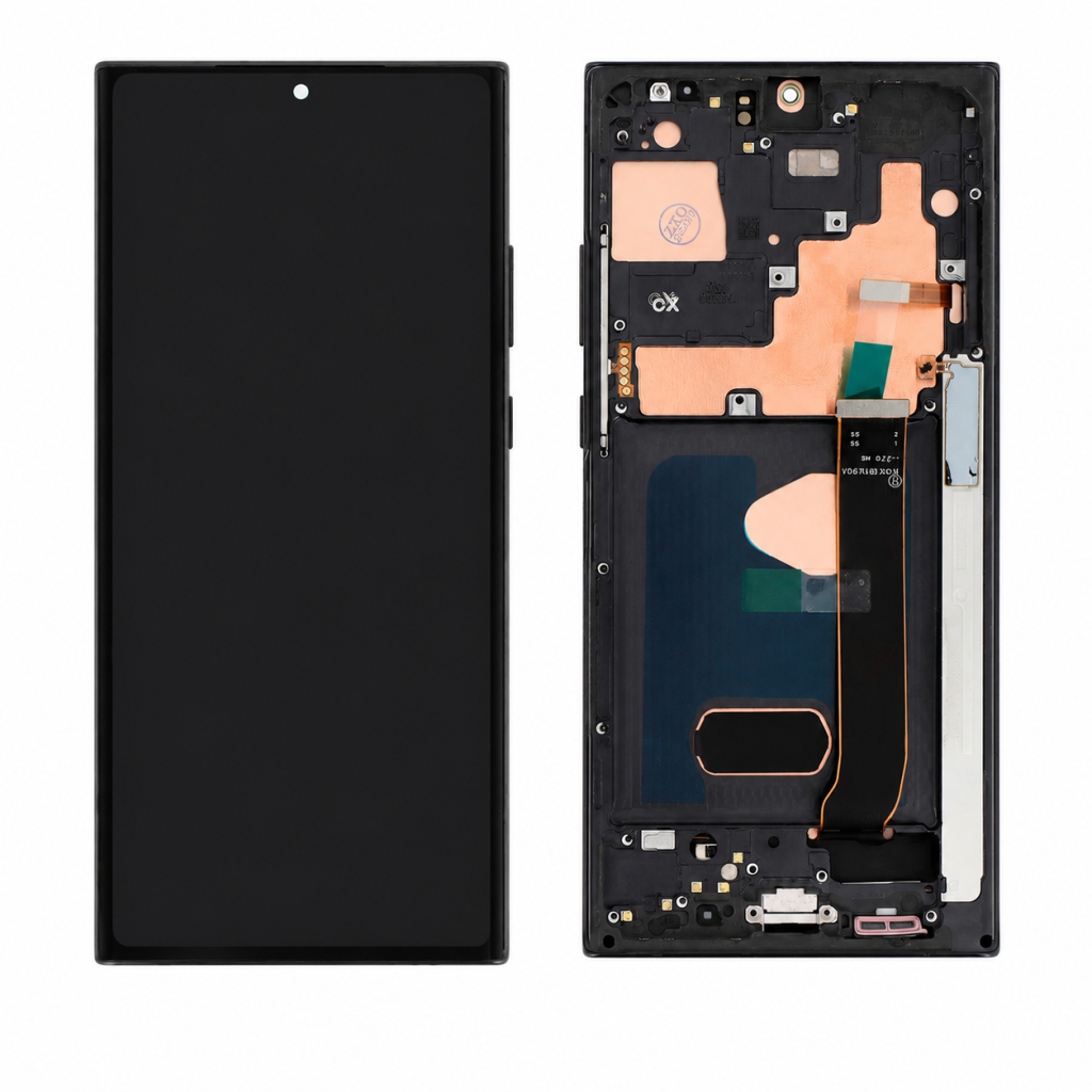 Ecrã Display com Frame para Samsung Galaxy Note 20 Ultra (N985F / N986B) - Preto (OLED)