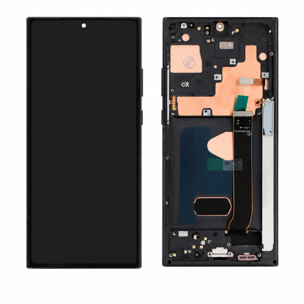 Ecrã Display com Frame para Samsung Galaxy Note 20 Ultra (N985F / N986B) - Preto (OLED)