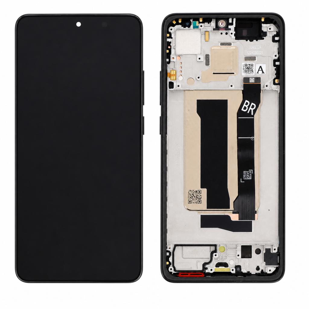 Ecrã Display com Frame para Xiaomi Poco X7 Pro - Preto - OEM ReLife