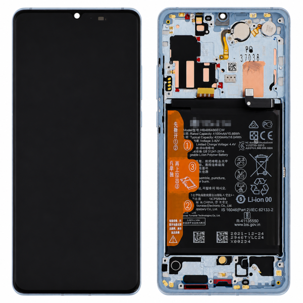Ecrã Display para Huawei P30 Pro - Branco Pearl Breathing Crystal - 02352PGH 02354NAG 02355MUN - Service Pack