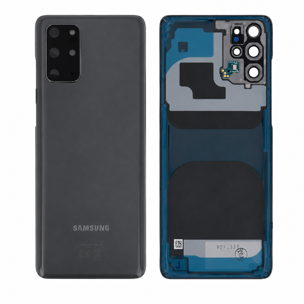 Tampa Traseira para Samsung Galaxy S20+ (G985F / G986B) - Cinzento - GH82-22032E / GH82-21634E - Service Pack
