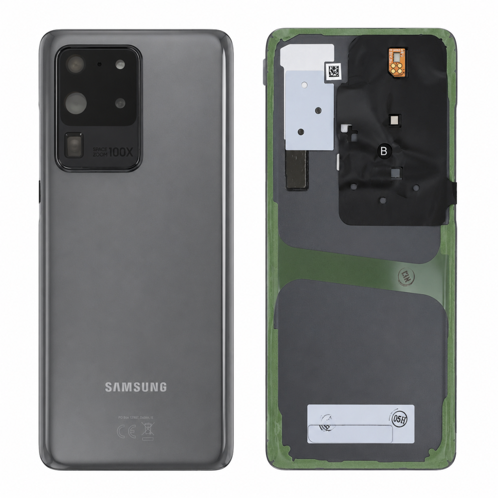 Tampa Traseira para Samsung Galaxy S20 Ultra (G988) - Cinzento - GH82-22217B - Service Pack