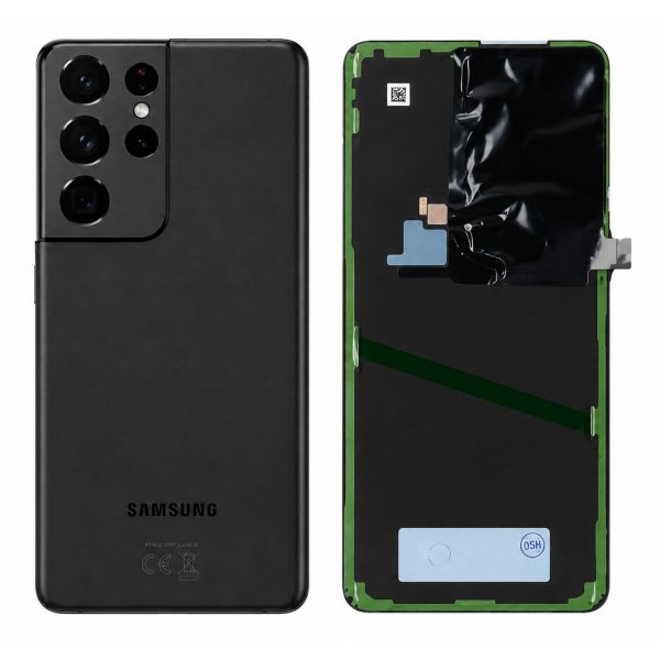 Tampa Traseira para Samsung Galaxy S21 Ultra (G998) - Preto - GH82-24499A - Service Pack