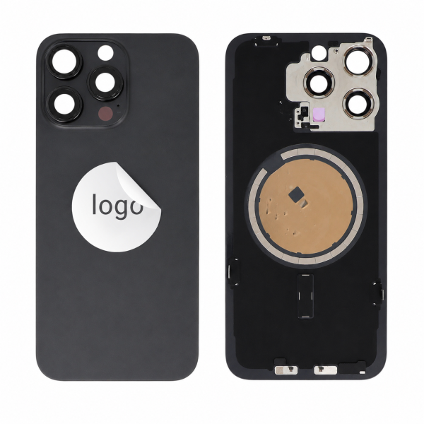 Tampa traseira Black Titanium para iPhone 15 Pro Max (Pulled B)