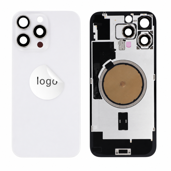 Tampa traseira White Titanium para iPhone 16 Pro Max (Pulled B)