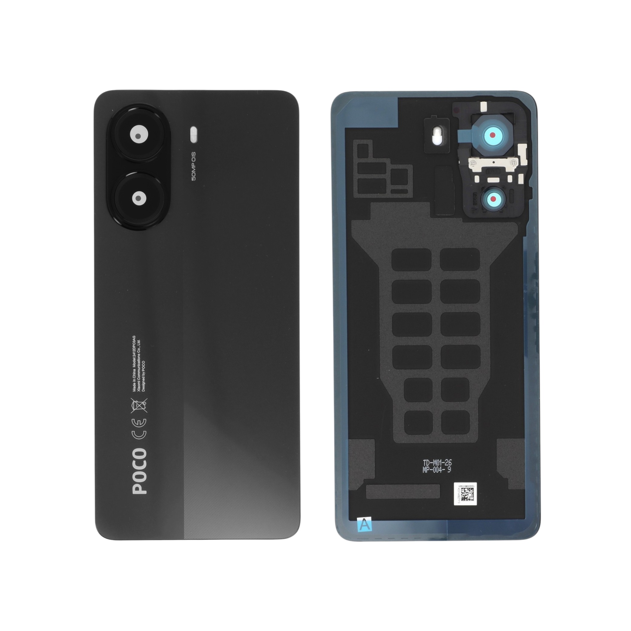 001-56003000o1000 Tampa Traseira Preta para Xiaomi Poco X7 Pro (SERVICE PACK) - Image 1