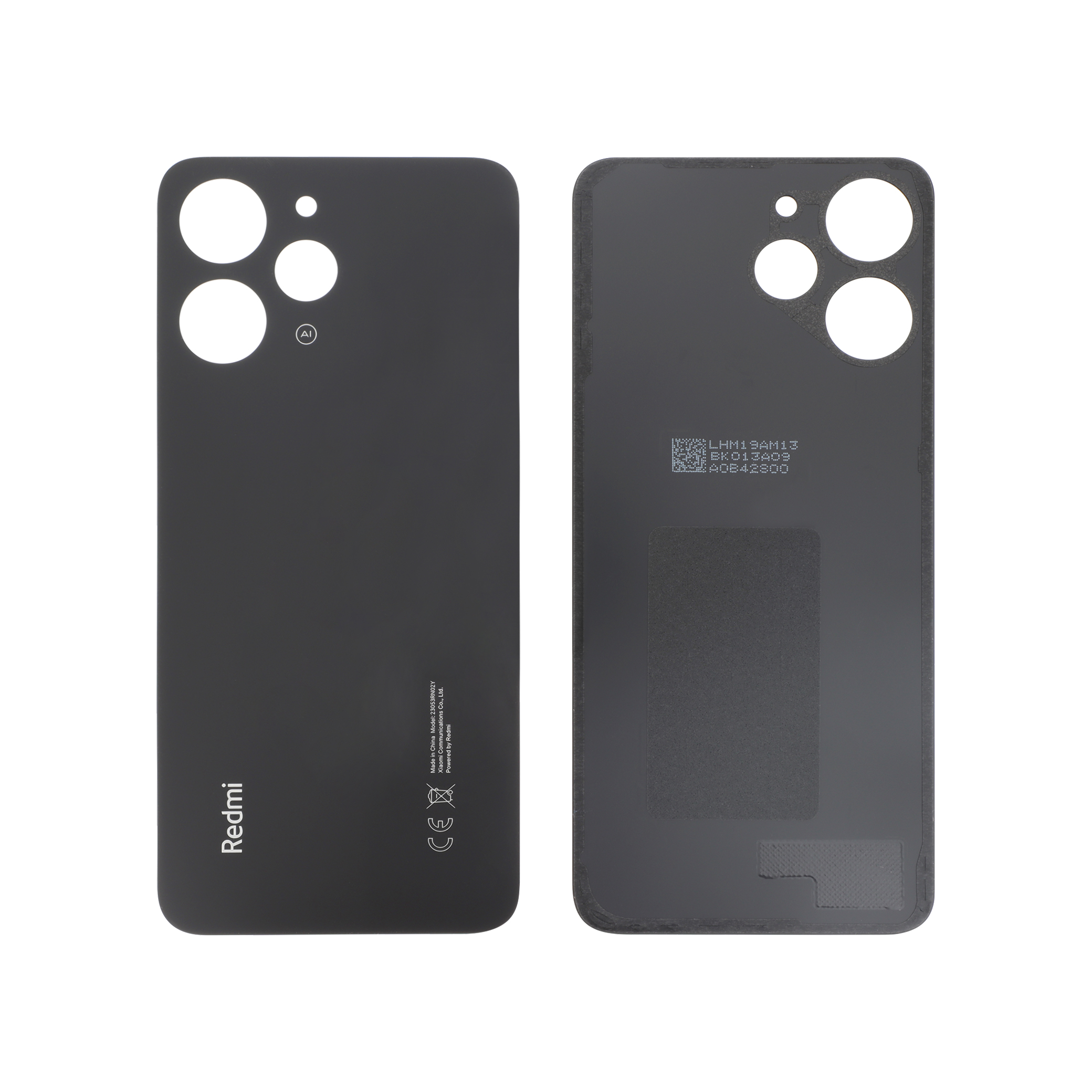 1610111001220a-0000_1 Tampa Traseira Preta para Redmi 12 4G (SERVICE PACK) - Image 1