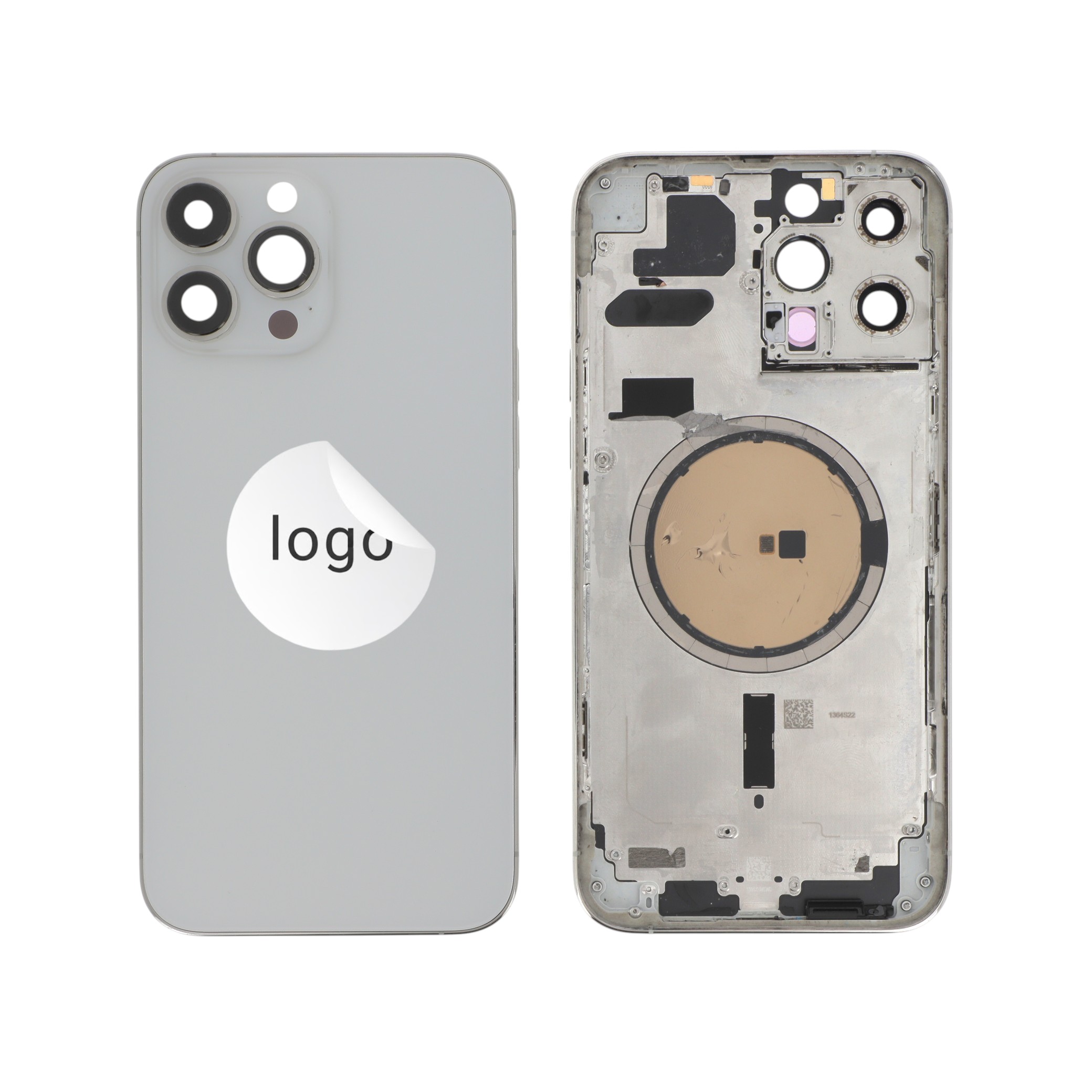 3667075231189-0011 Frame Complete (Case Back Pre-assembled) Prateado para iPhone 13 Pro Max (Retirado A) - Image 1