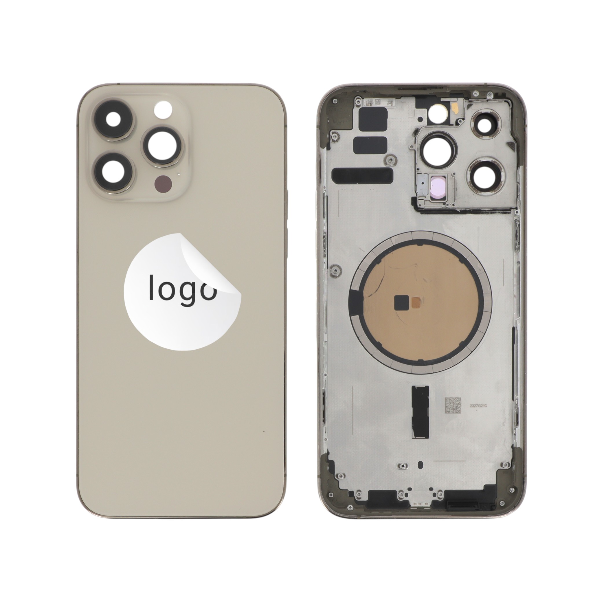 3667075254690-0000 Châssis Complet (Coque Arrière Pré-montée) Or para iPhone 14 Pro Max (Retirado A) - Image 1