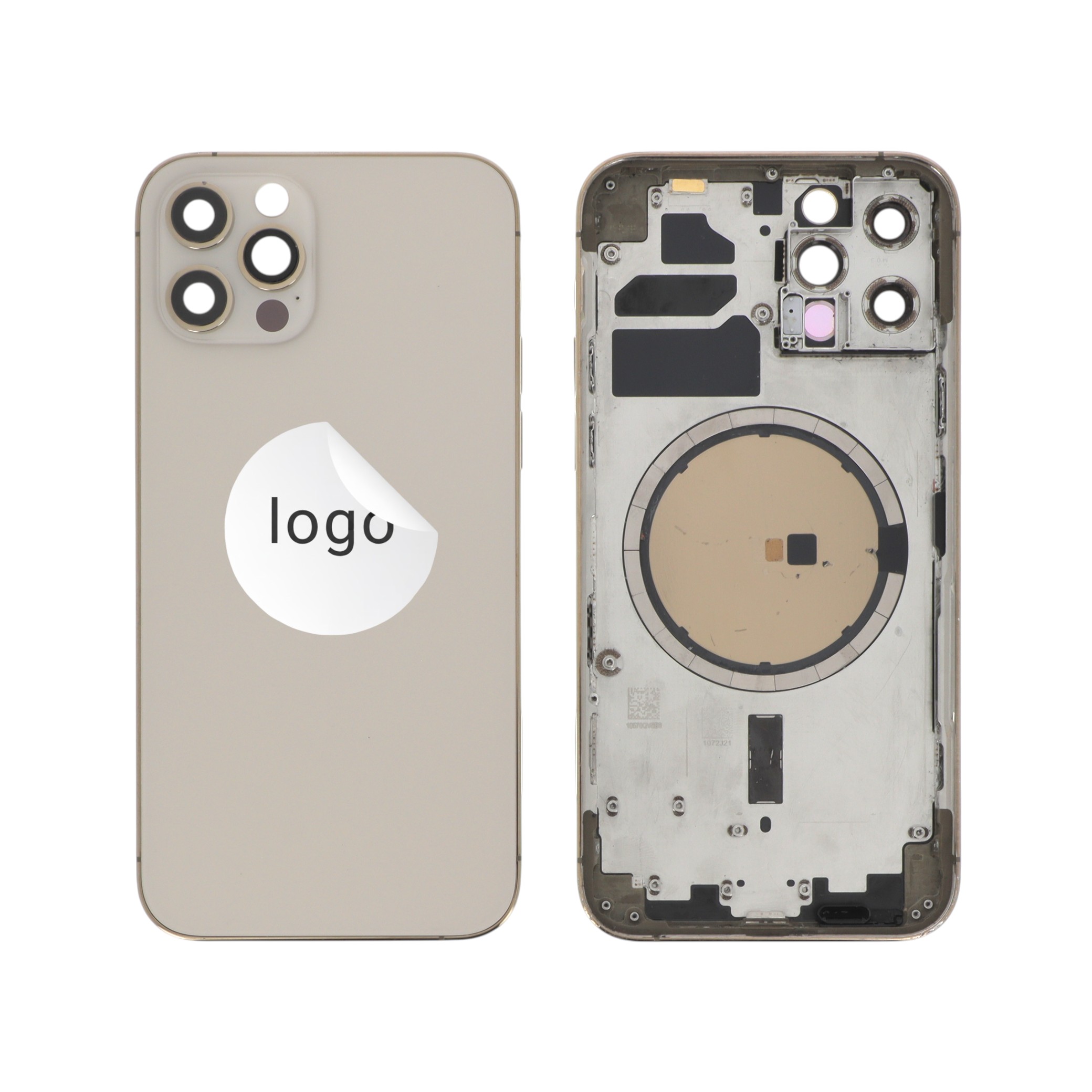 3667075254706-0000 Frame Complete (Case Back Pre-assembled) Dourado para iPhone 12 Pro Max (Retirado A) - Image 1