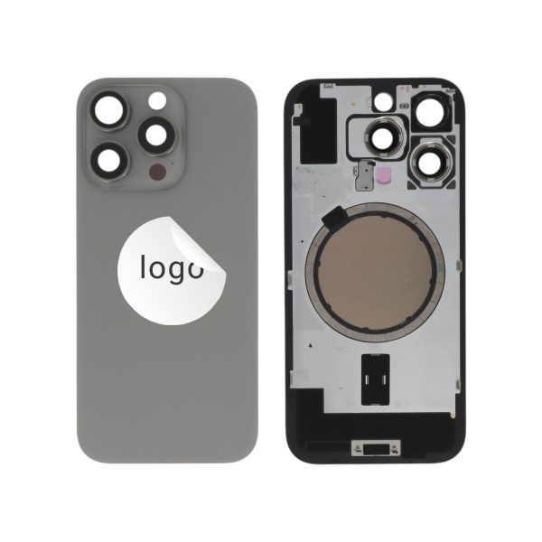 Tampa Traseira Natural Titânio para iPhone 16 Pro (Retirado C)