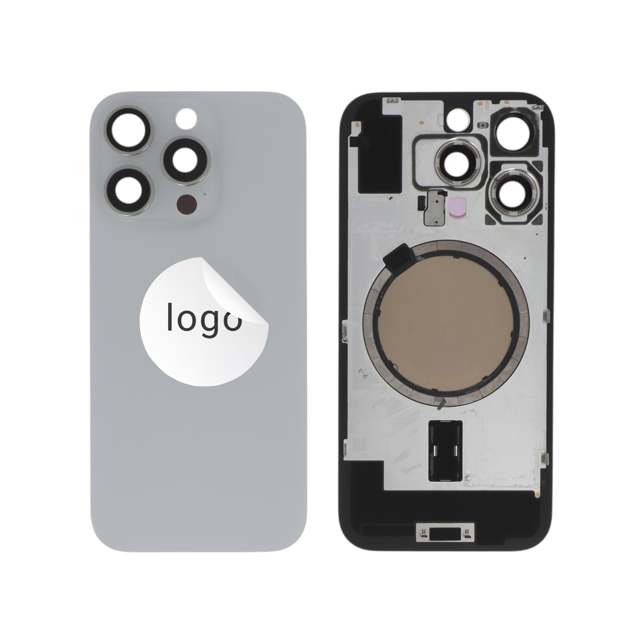 3667075257882-0000 Tampa Traseira Branca Titânio para iPhone 16 Pro (Retirado C) - Image 1