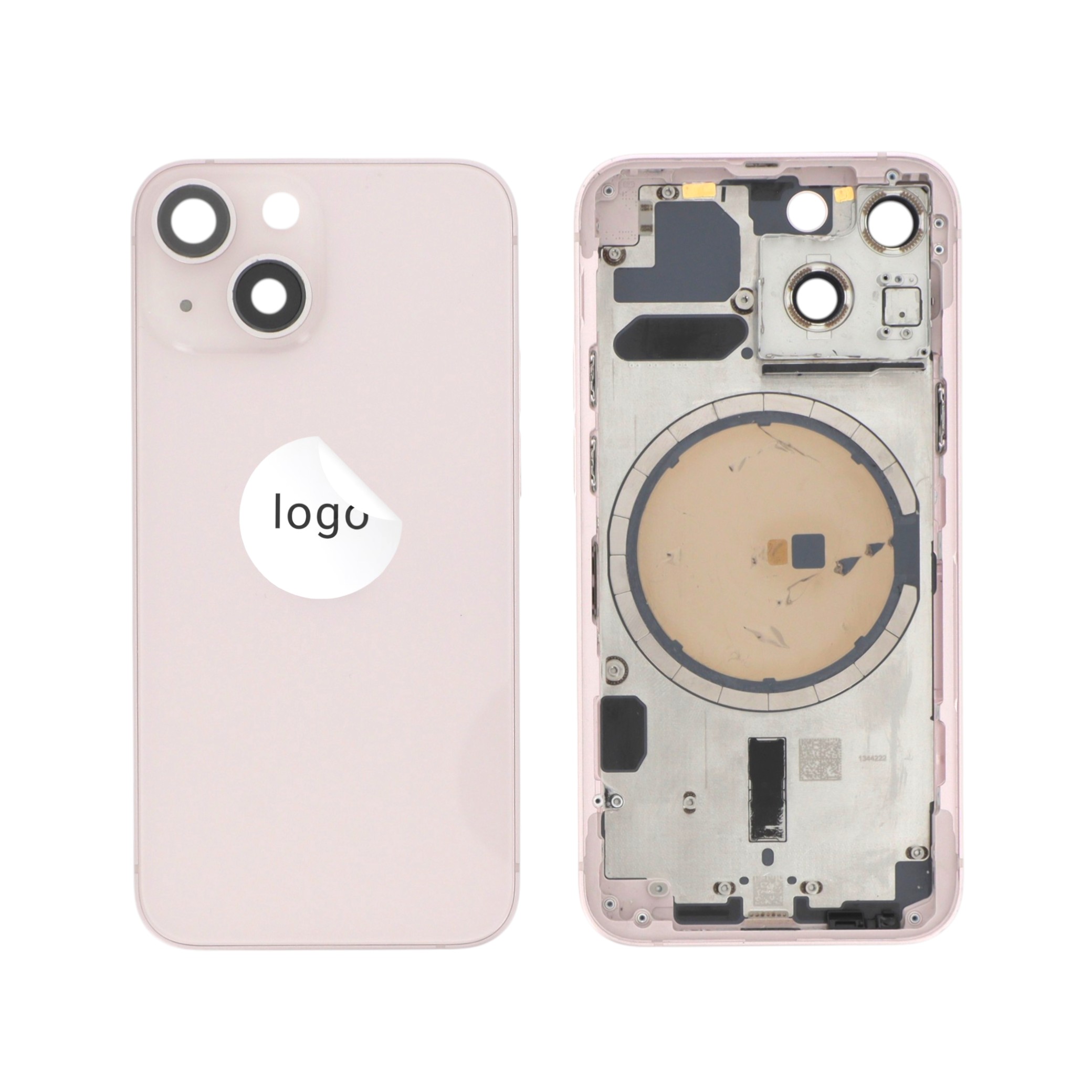 3667075262206-0001 Châssis Complet (Coque Arrière Pré-montée) Rose para iPhone 13 Mini (Retirado B) - Image 1