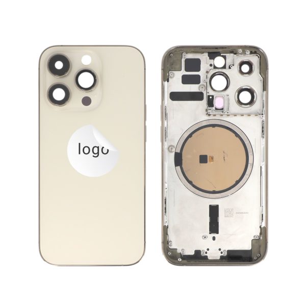 Frame Complete (Case Back Pre-assembled) Dourado para iPhone 14 Pro (Retirado A)