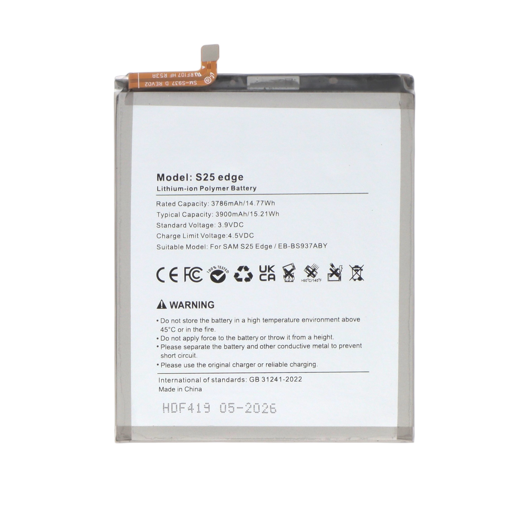 3667075269625-0000 Bateria para Galaxy S25 Edge (S937B) - Image 1