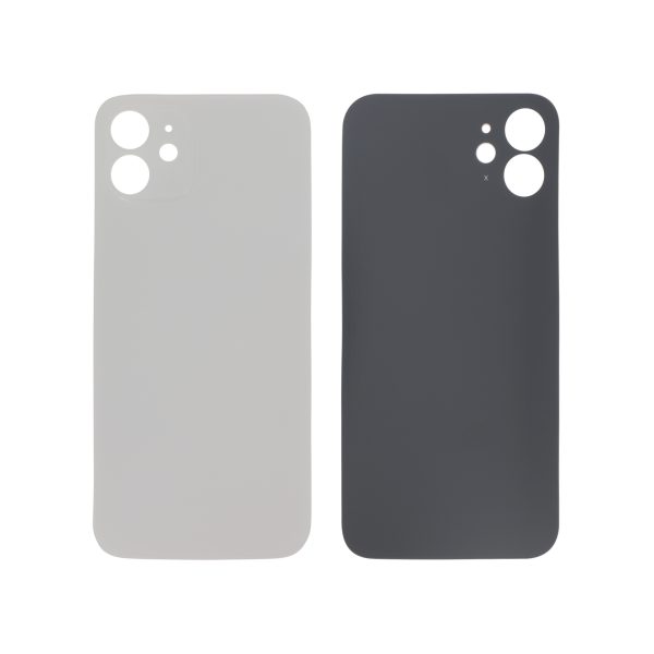 Tampa Traseira Prateada para iPhone 12 (Large Hole) (No Logo)