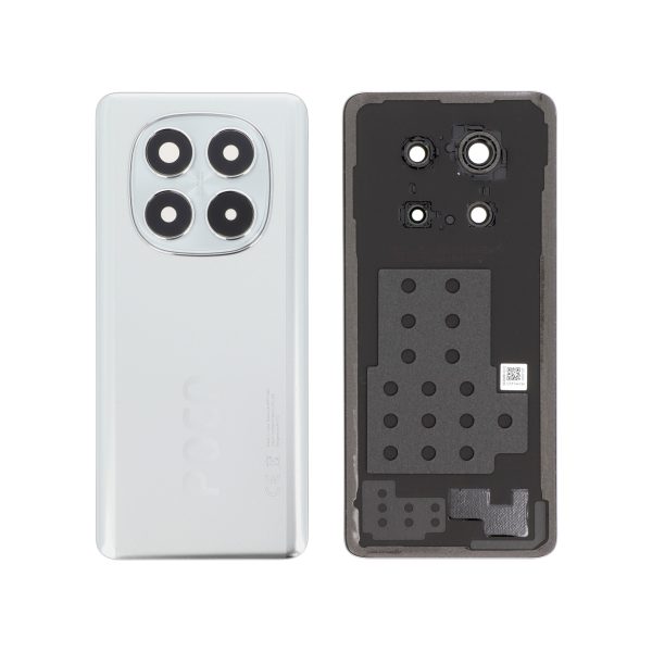 Tampa Traseira Prateada para Xiaomi Poco X7 (SERVICE PACK)