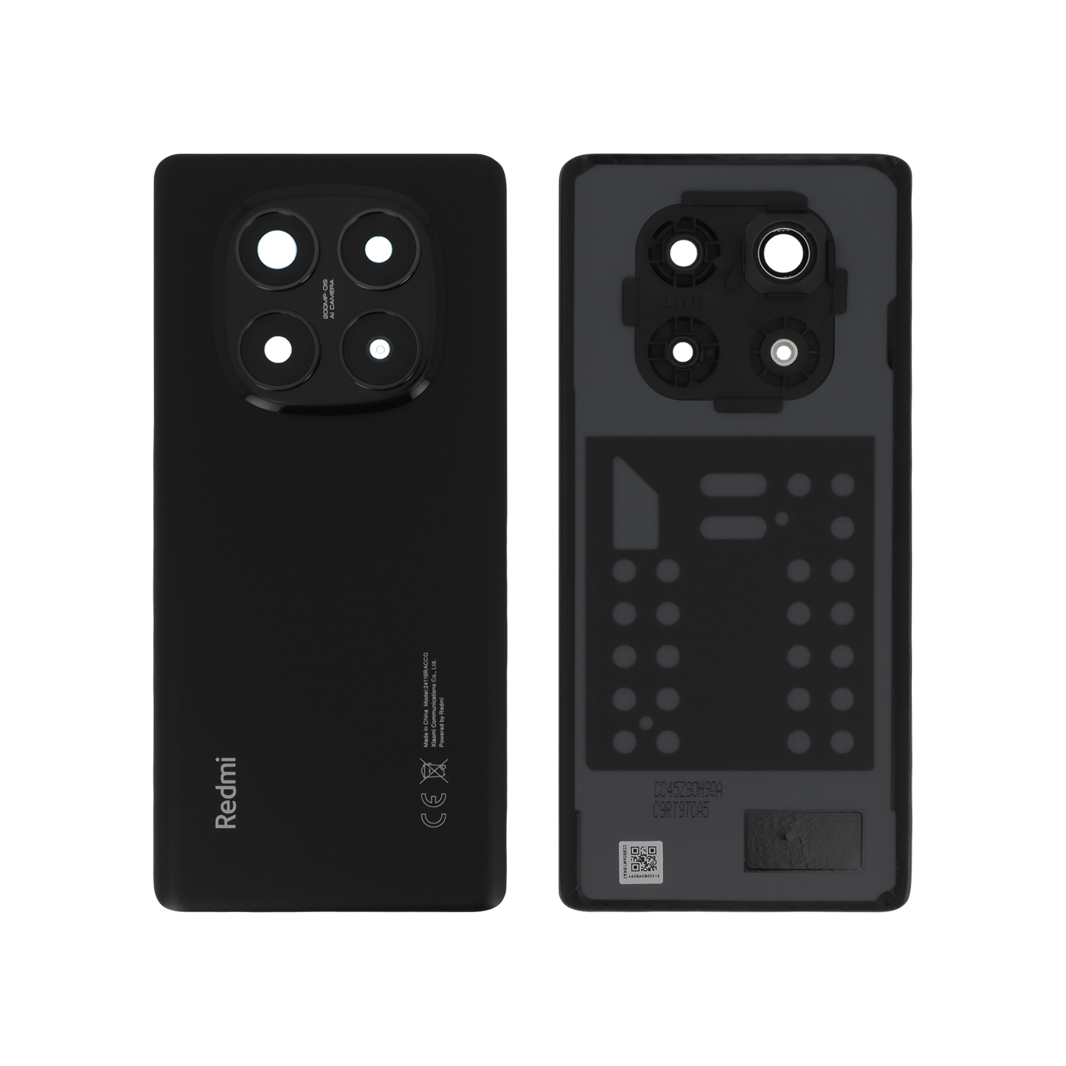 560008000o600-0000 Tampa Traseira Preta para Redmi Note 14 Pro 4G (SERVICE PACK) - Image 1