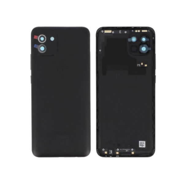 Tampa Traseira para Samsung Galaxy A03 (A035G) - Preta - SERVICE PACK (SKU 987460) (SERVICE PACK)