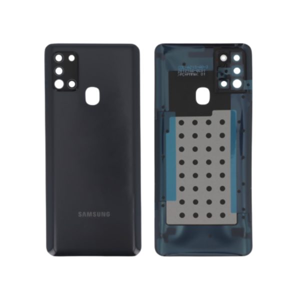 Tampa Traseira para Samsung Galaxy A21s (A217F) - Preta - Service Pack - GH82-22780A (SERVICE PACK)