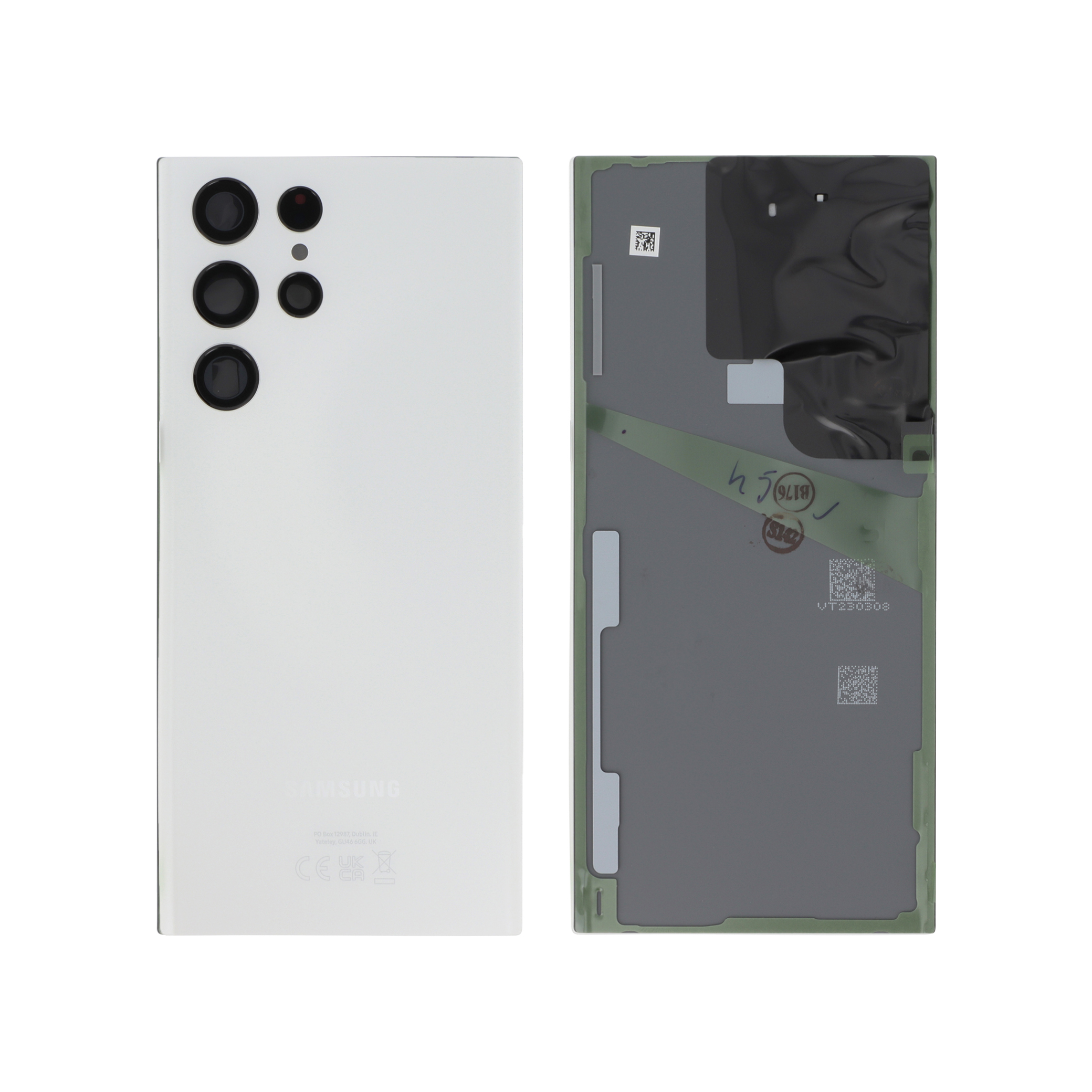 gh82-27457c-0000_1_1 Tampa Traseira Branca para Galaxy S22 Ultra (G908B) (SERVICE PACK) - Image 1