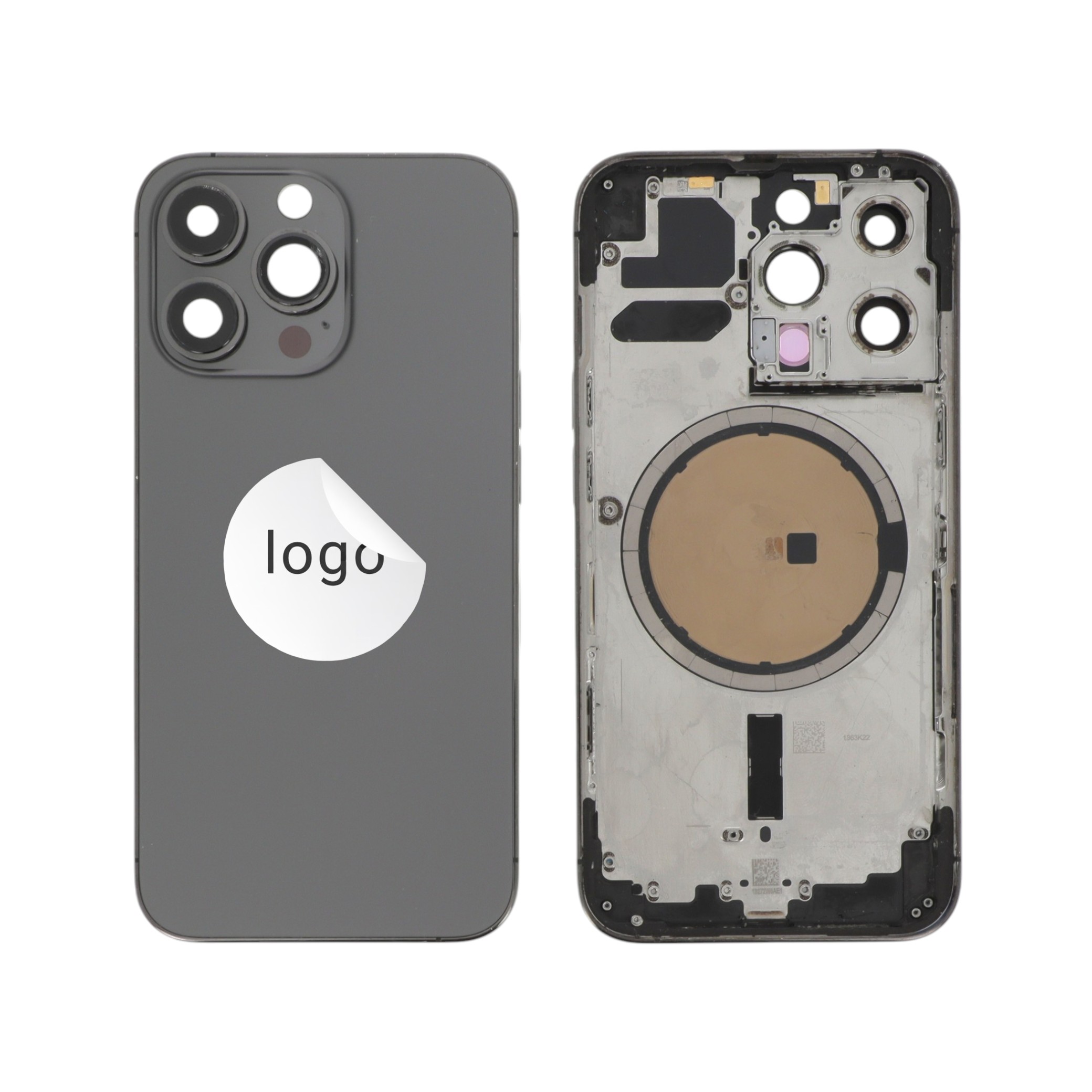 l-3667075246985-0000 Châssis Complet (Coque Arrière Pré-montée) Graphite para iPhone 13 Pro (Retirado C) - Image 1